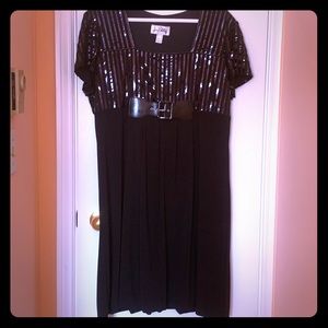 Black Joseph Ribkoff dress.